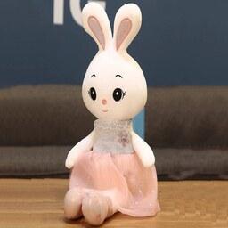 عروسک مدل خرگوش دامن توری ارتفاع 40 سانتی متر