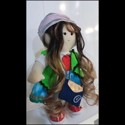 عروسک روسی دختر با لباس محلی ارتفاع 30 سانتیمتر 