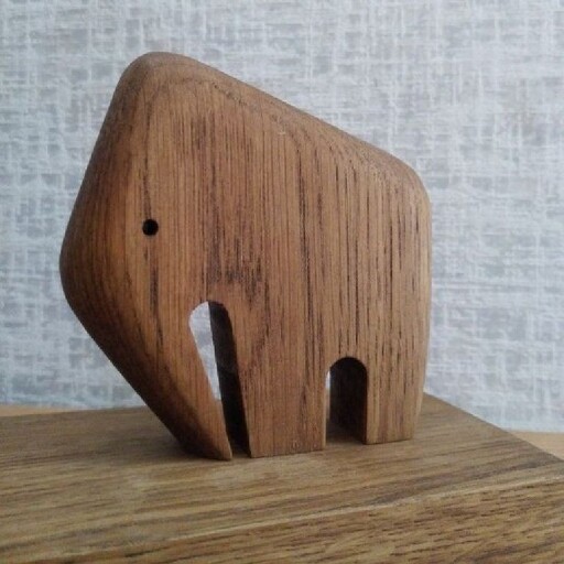 مجسمه چوبی طرح فیل