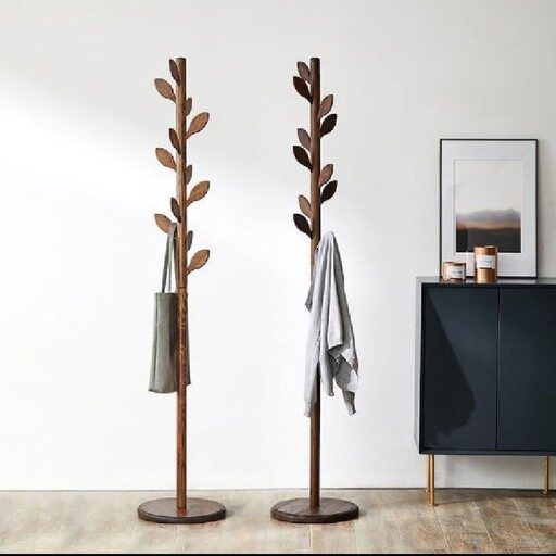 رخت آویز چوبی طرح درخت با پایه ی سیمانی یا چوبی و  در رنگ ها وسایزهای مختلف
