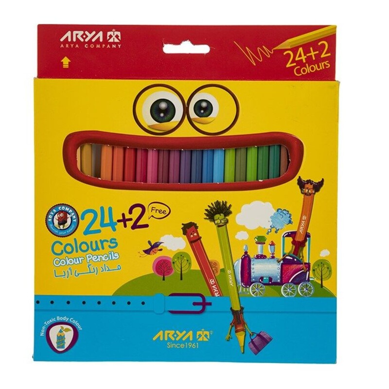 مداد رنگی 24 رنگ آریا 