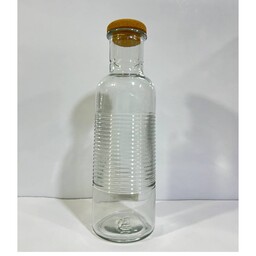 بطری بدنه شیشه درب چوبی دنیز یک لیتری