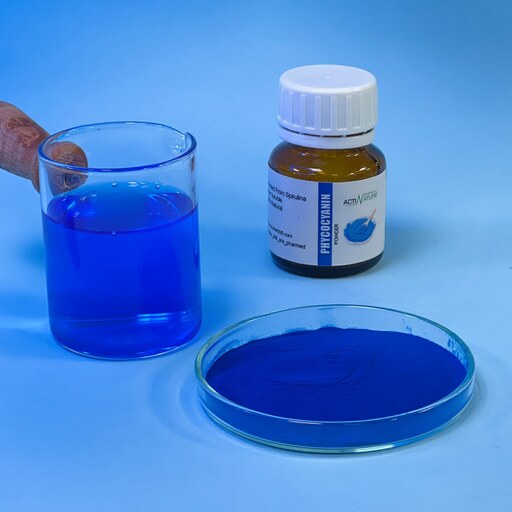 اسپیرولینا آبی (فیکوسیانین) آرانیچر  - پودر خوراکی 100درصد خالص (آنتی اکسیدان طبیعی)- محافظت از پوست و کاهش التهاب