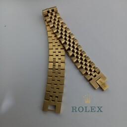 دستبند رولکس استیل طلایی سایز متوسط