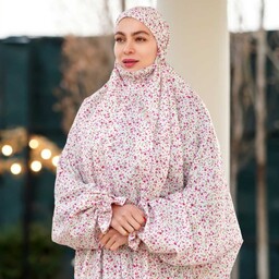 چادر نماز  استین دارچادرنماز نخی گل دار قد170،ارسال رایگان شارژ مجدد(تخفیف ویژه ب مناسبت تبلیغ حجاب)
