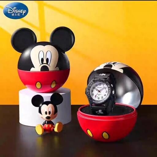 ساعت دخترانه پسرانه نوجوان برند میکی موس Mickey Mouse زنگدار،تقویمدار،ضد آب در بسته بندی شیک و جذاب