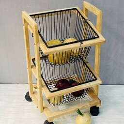 سبد سیب زمینی پیاز 
طرح ایکیا 
چوب رابروود 
سبد های رنگ استاتیک 
پایه های چرخ دار 
3طبقه  هزینه ارسال به عهده مشتری  