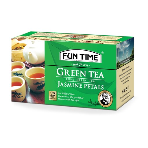 چای سبز کیسه ای گل یاس فان تایم بسته 25 عددی