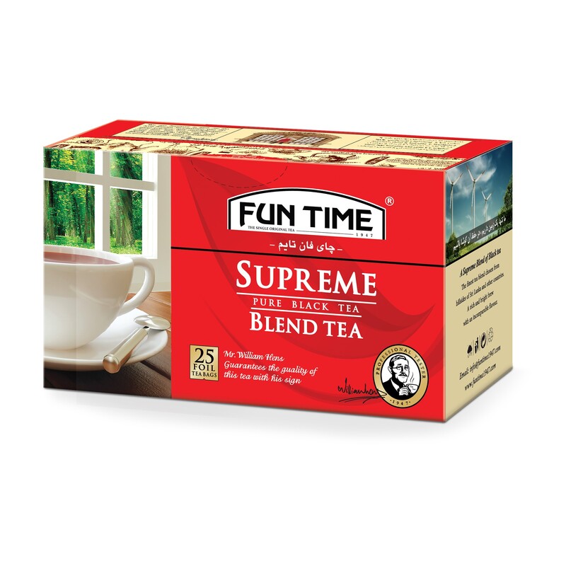 چای کیسه ای سوپریم فان تایم بسته 25 عددی