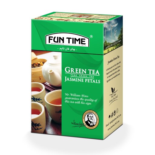 چای سبز فان تایم مدل چای سبز با گل یاس 200 گرمی