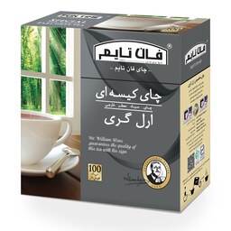 چای سیاه کیسه ای فان تایم مدل ارل گری بسته 100 عددی