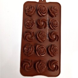 قالب شکلات و پاستیل سیلیکونی طرح گل رز ( مقاوم به حرارت ) قالب پاستیل