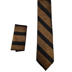 کراوات مردانه طرح دار  میکروفایبر ترک کد 32 همراه با دستمال جیب ارسال رایگان