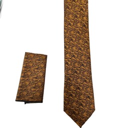 کراوات مردانه طرح دار  میکروفایبر ترک کد 31 همراه با دستمال جیب ارسال رایگان