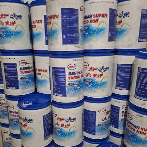 روغن موتور 20 لیتری بهران سوپر توربو ران 20w50 با کیفیت CI4 پک 50 عددی