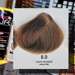 رنگ مو بدون امونیاک و سوفات اولیا لایف سری طبیعی رنگ بلوند روشن شماره 8.0 (فرمولاسیون و مواد ایتالیایی اورجینال)