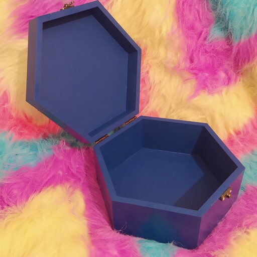 جعبه کادویی طرح شش ضلعی. مناسب برای کادو، نگهداری وسایل و...