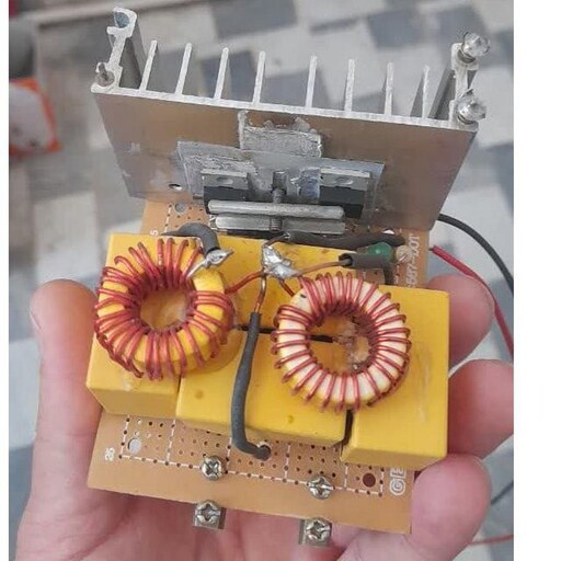 ماژول کوره القایی 600 وات دست ساز  دارای سیم پیچ مسی 4 خازنه