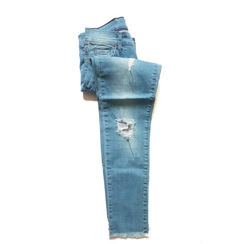 شلوار جین آبی زنانه اسلیم فیت تمام کش محصول ترکیه سایز 38-40