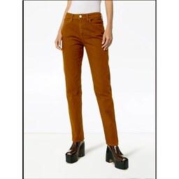 شلوار جین زارا راسته فیت تک زنانه برند ZARA  اورجینال رنگ آجری سایز 38 40