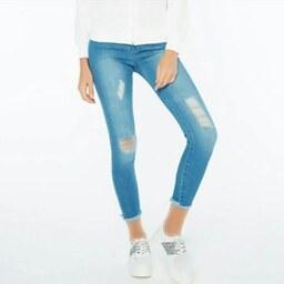 شلوار جین آبی زنانه اسلیم فیت تمام کش محصول ترکیه سایز 38-40