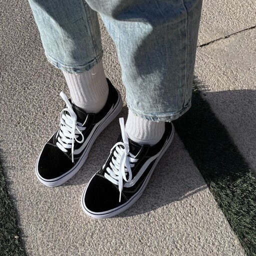 کفش کتونی ونس اولد اسکول vans old school مشکی سفید مردانه و زنانه ست