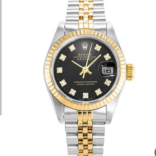 ساعت ست مردانه زنانه رولکس Rolex اصلی موتور ژاپن صفحه مشکی