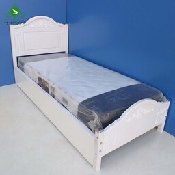 تخت خواب یک نفره مدل افرا بدون کشو بدون تشک   (پرداخت کرایه پس از تحویل)