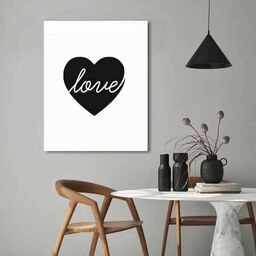 تابلو بوم چاپی لاویا طرح love قلب کد LAV-3174