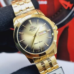 ساعت مردانه دو تقویم اورینت،موتور اصل ژاپن،بند فول استیل رنگ ثابت،کیفیت AAA