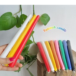 شمع قلمی  ارتفاع بیست سانت  رنگبندی متنوع وزیبا