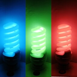 لامپ 32 وات رنگی کم مصرف ،لامپ کم مصرف ابی،لامپ کم مصرف قرمز،لامپ کم مصرف سبز