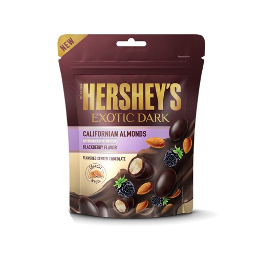 شکلات تلخ توپی مغزدار هرشیز با طعم بادام و تمشک (30 گرم) HERSHEYS

