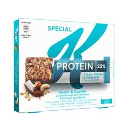 پروتئین بار کی اسپشیال با طعم کاکائو و مغزیجات بسته ی 4 عددی k special

