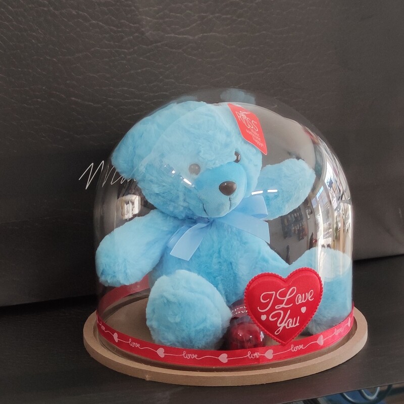 باکس شیشه ای خرس آبی هزینه ارسال با مشتری عزیزمون