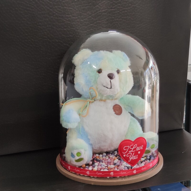 باکس شیشه ای خرس هزینه ارسال با مشتری عزیزمون