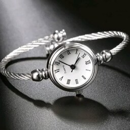 ساعت مچی زنانه سفید طرح دستبندی النگویی بنگل جینوا کد1964