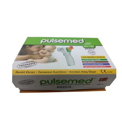 تب سنج تفنگی بدون تماس سبزآبی با دو سال گارانتی Pulsemed مدل Pm916