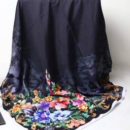 روسری تک مدل گل های رنگی دور دوخت کیفیت و طرحی عالی 