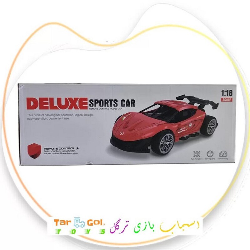 اسباب بازی ماشین کنترلی شارژی اسپرت DELUXE-CAR مقیاس 1   18