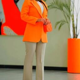 کت تک زنانه جنس کرپ مازراتی دارای دو سایز تا 44 و رنگبندی 