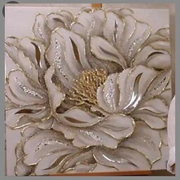 تابلو دکوراتیو  گل عروس برجسته تابلو مدرن شیک ولوکس
