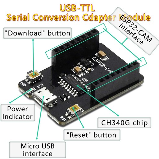 شیلد پروگرامر بردهای ESP32-cam 