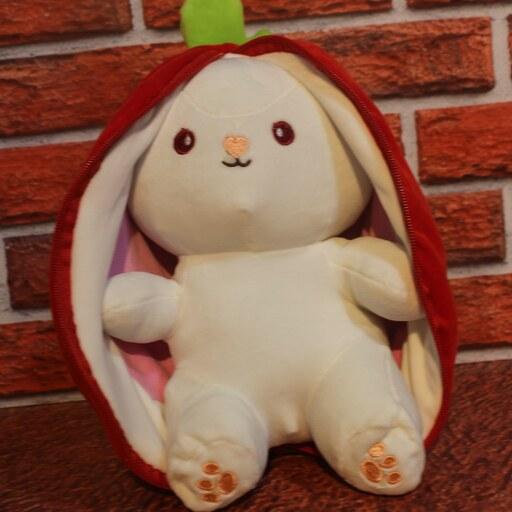 عروسک خرگوش سوپرایزی قرمز رنگ