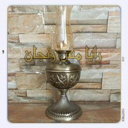 چراغ گردسوز  تزئینی - وارمر دار ( شمع سکه ای ) - رنگ آنتیک - 50 سانتی متری - فروشگاه رایا مس زنجان