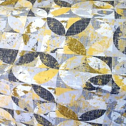 پارچه ملحفه  رو تختی ، رو بالشی  (طوبی) (به صورت متری) هاشوری زرد با زمینه سفید طرح دار 