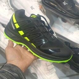 کفش مردانه سالامون (بزرگ پا)  رنگ مشکی فسفری با ارسال رایگان