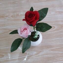 گلدان گل رز مصنوعی