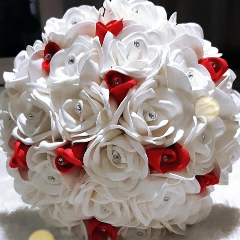 دسته گل عروس مصنوعی سفید