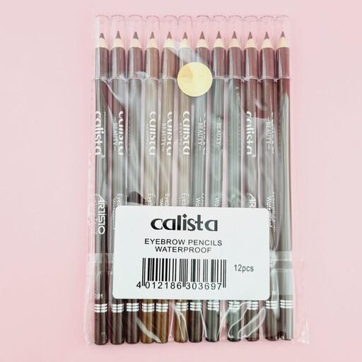 مداد ابروی کالیستا جین 12 تایی در 4 رنگ کاربردی